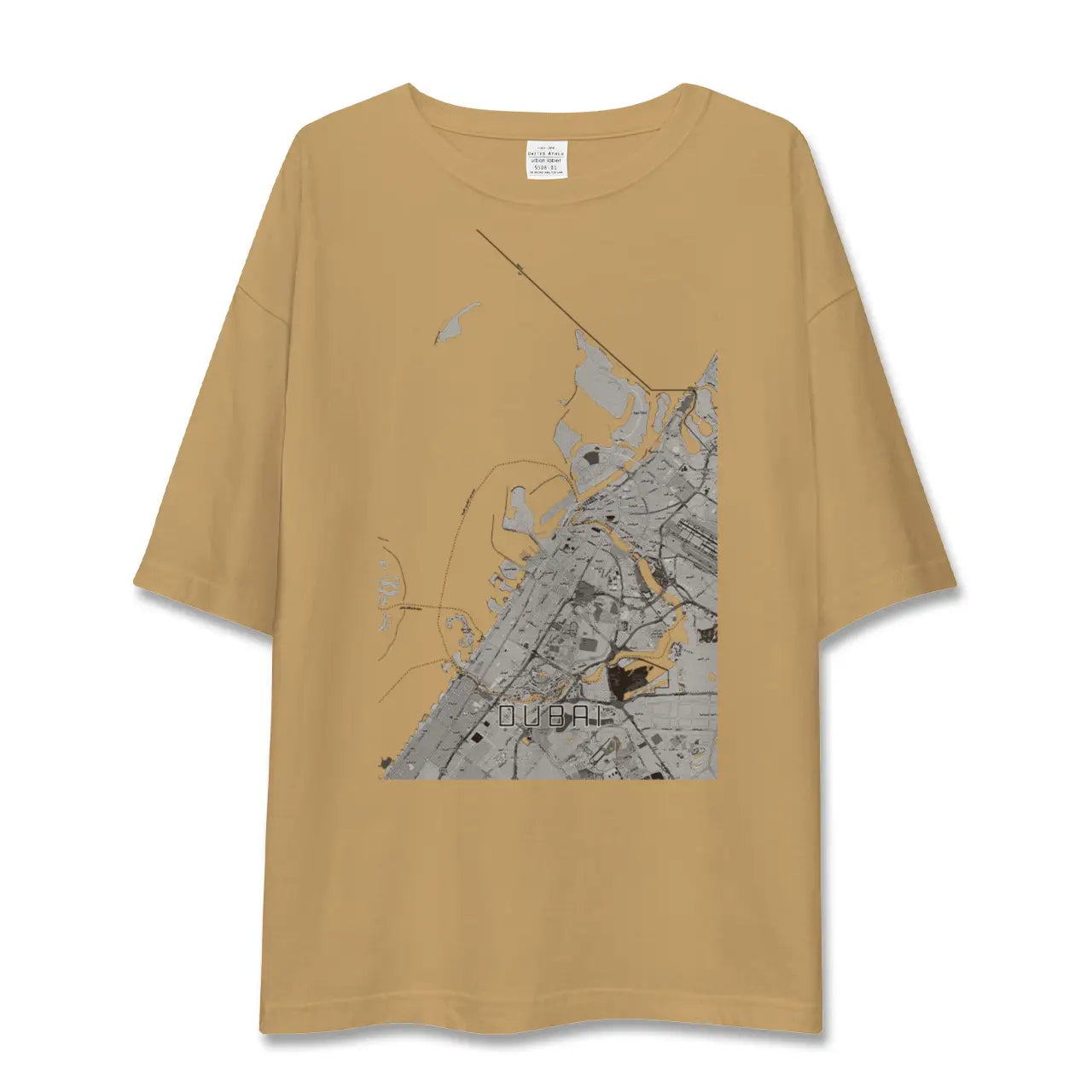【ドバイ(アラブ首長国連邦)】地図柄ビッグシルエットTシャツ