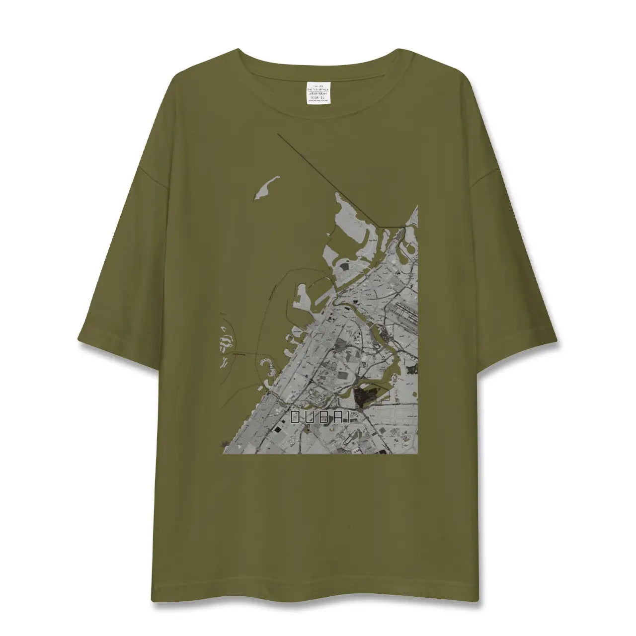 【ドバイ(アラブ首長国連邦)】地図柄ビッグシルエットTシャツ
