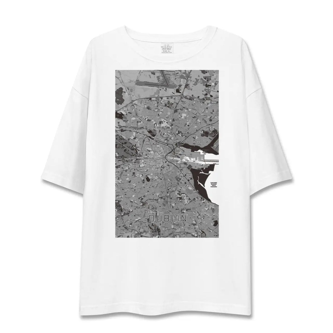 【ダブリン(アイルランド)】地図柄ビッグシルエットTシャツ