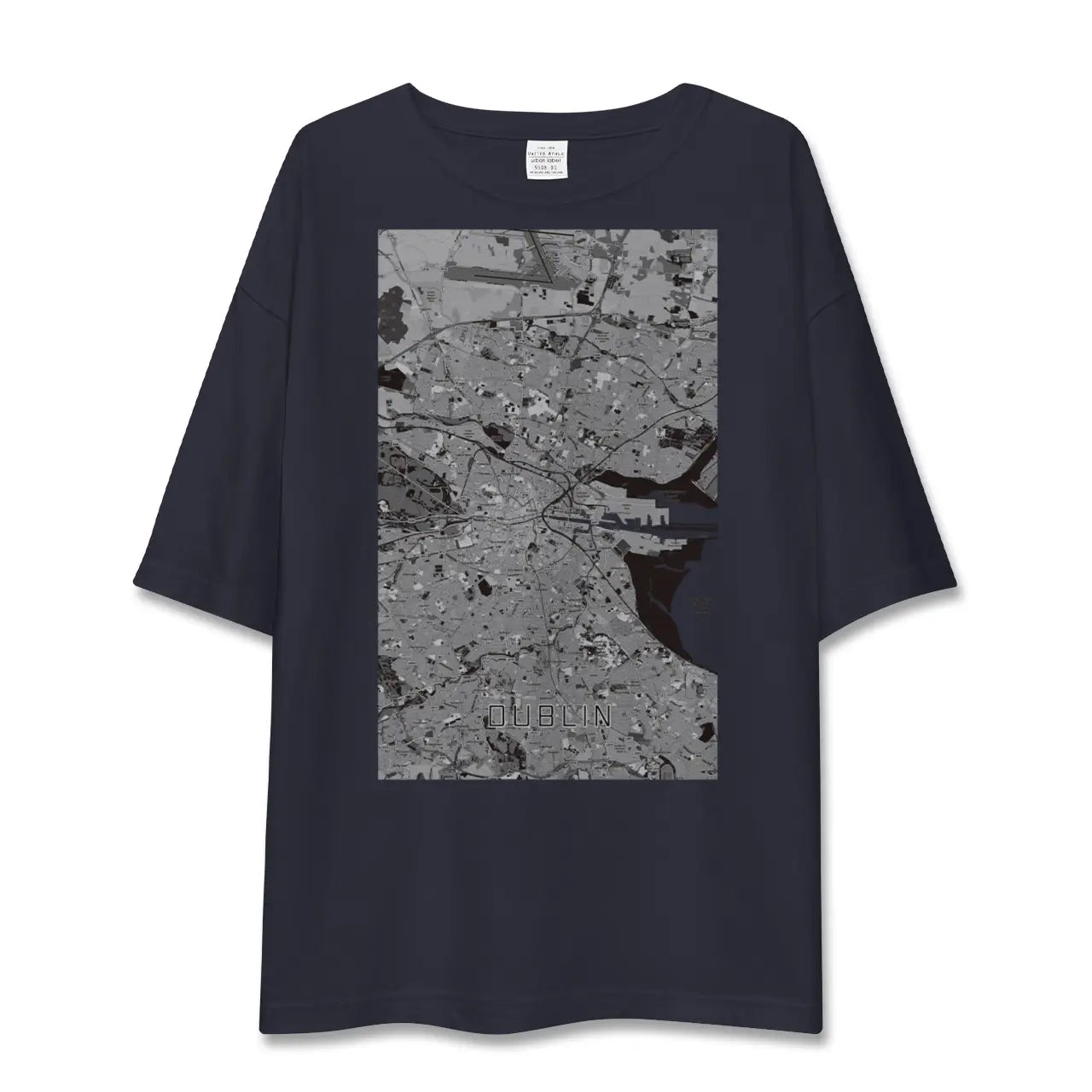 【ダブリン(アイルランド)】地図柄ビッグシルエットTシャツ