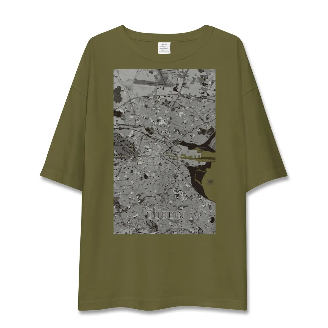 【ダブリン(アイルランド)】地図柄ビッグシルエットTシャツ