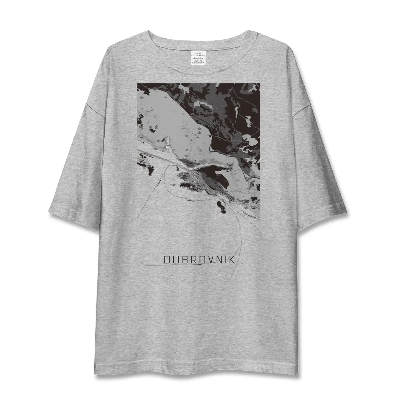 【ドゥブロヴニク(クロアチア)】地図柄ビッグシルエットTシャツ