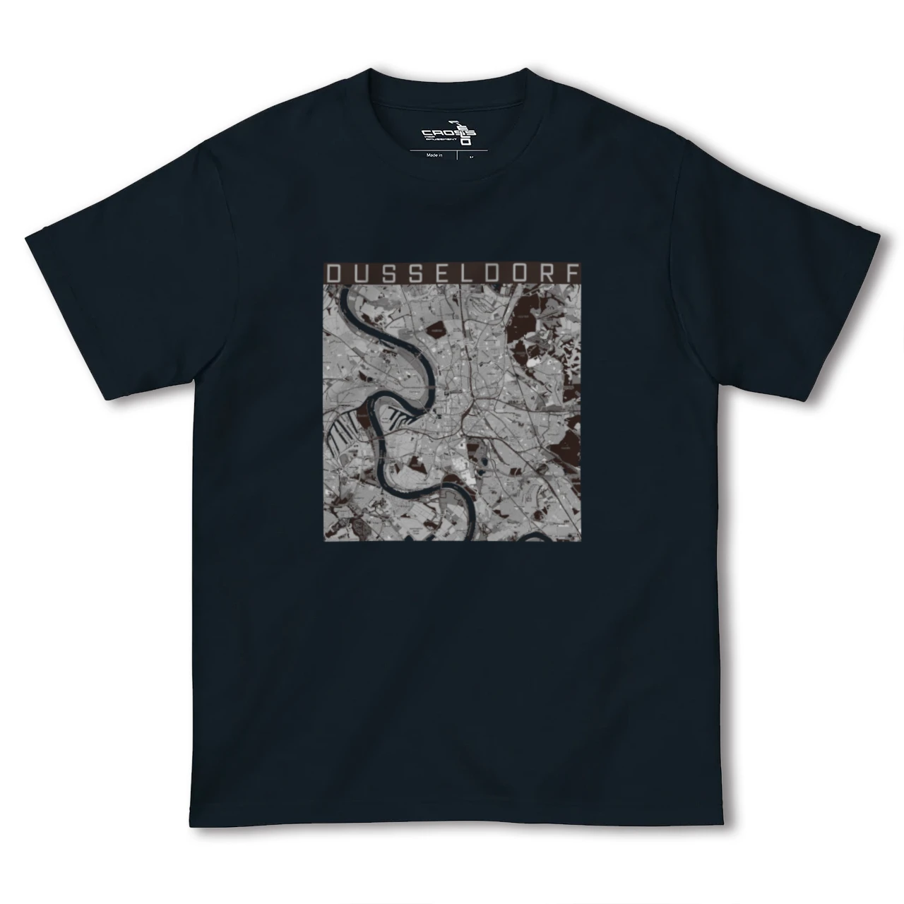 【デュッセルドルフ(ドイツ)】地図柄ヘビーウェイトTシャツ