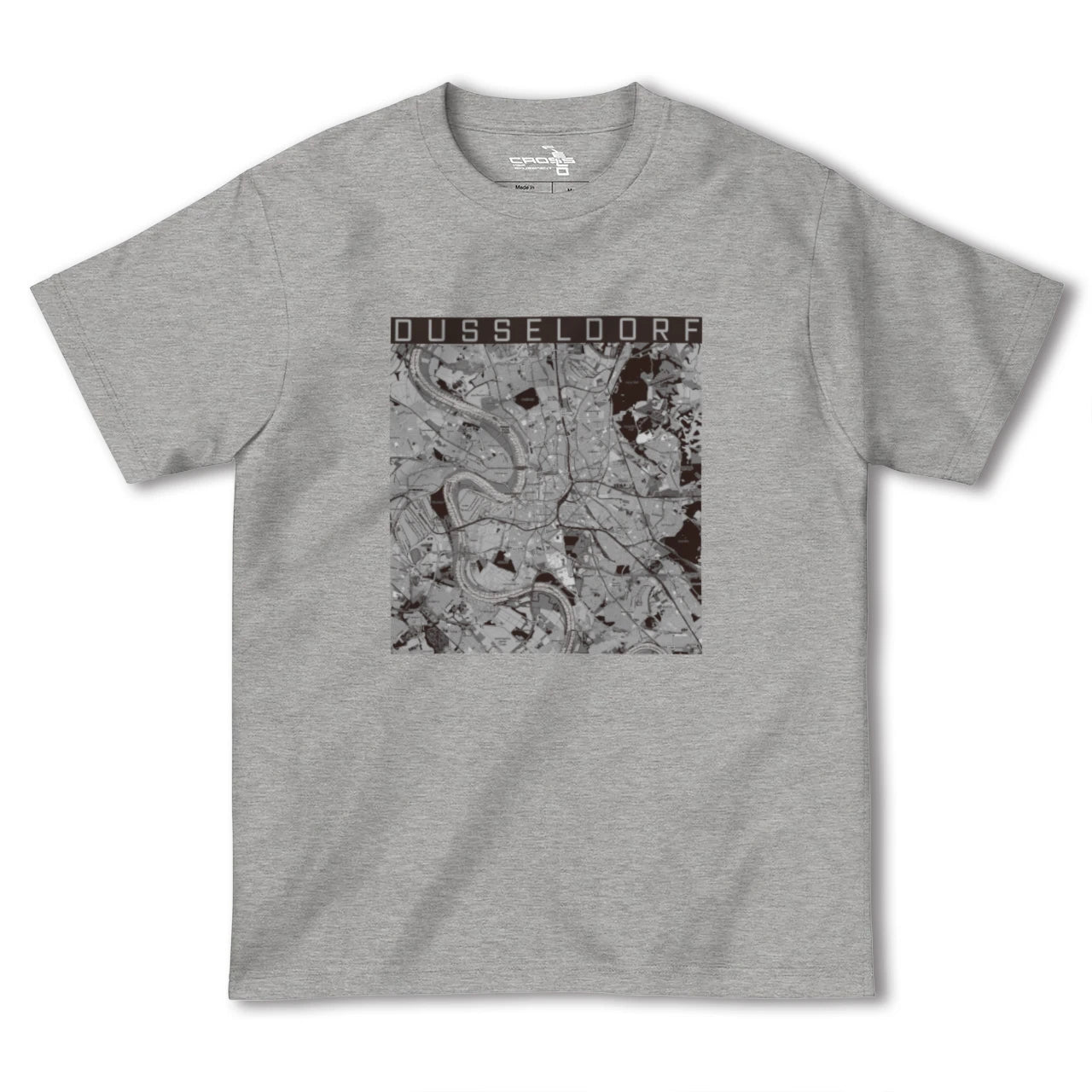 【デュッセルドルフ(ドイツ)】地図柄ヘビーウェイトTシャツ