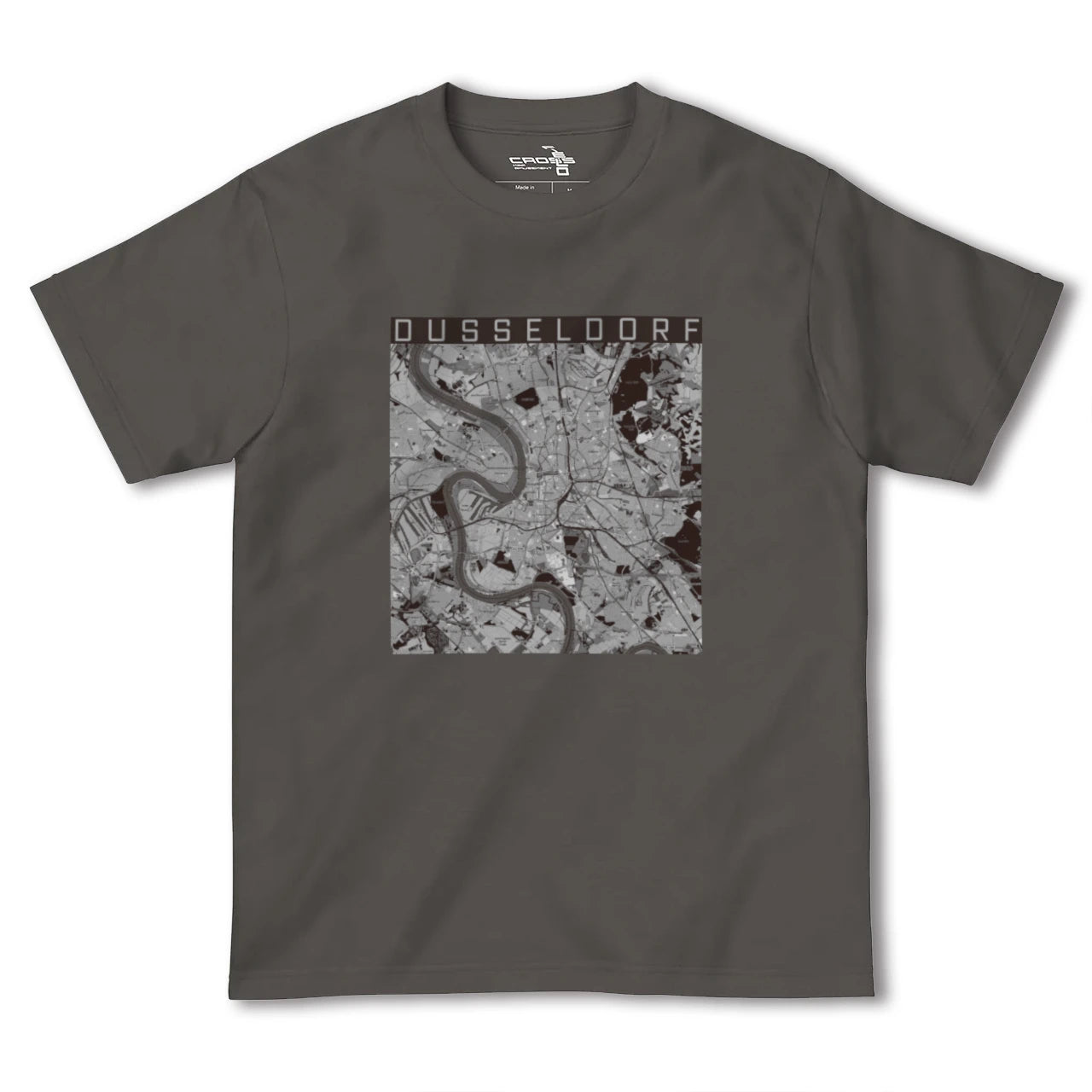 【デュッセルドルフ(ドイツ)】地図柄ヘビーウェイトTシャツ