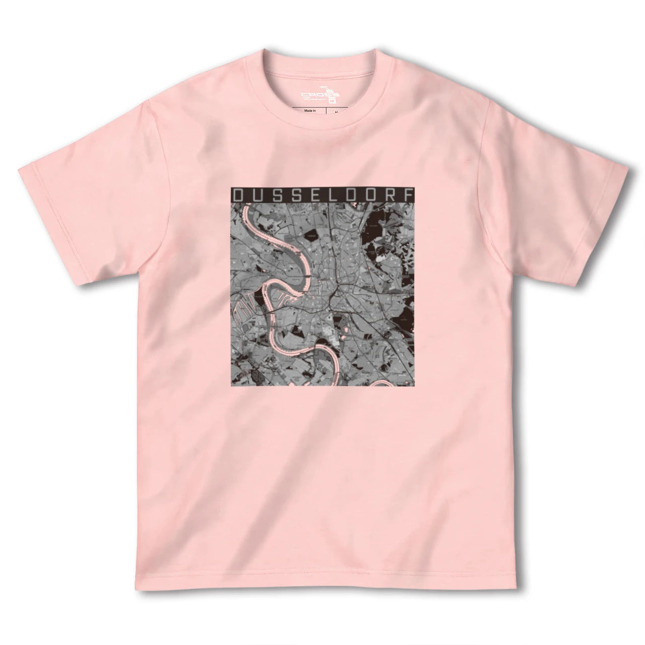 【デュッセルドルフ(ドイツ)】地図柄ヘビーウェイトTシャツ
