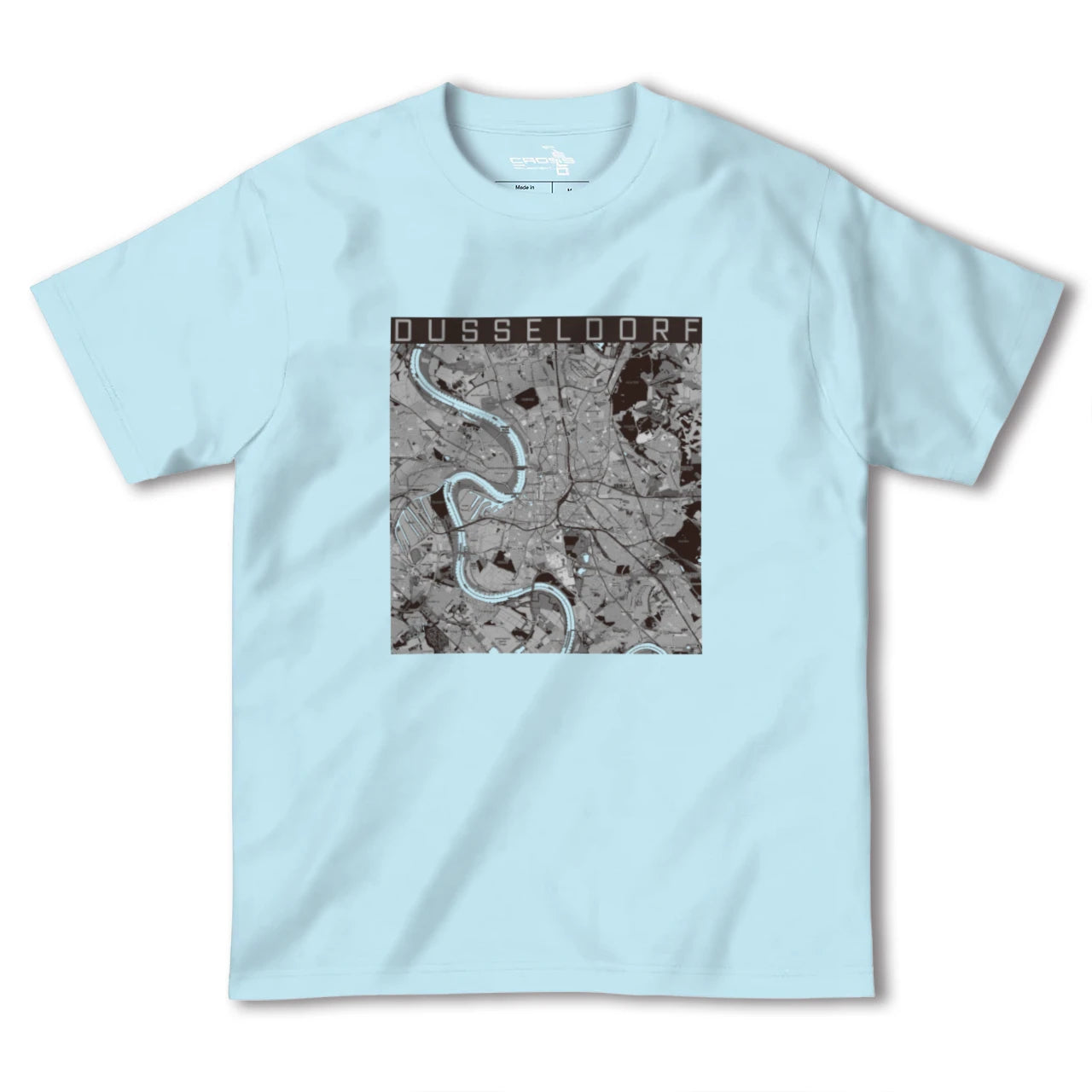【デュッセルドルフ(ドイツ)】地図柄ヘビーウェイトTシャツ