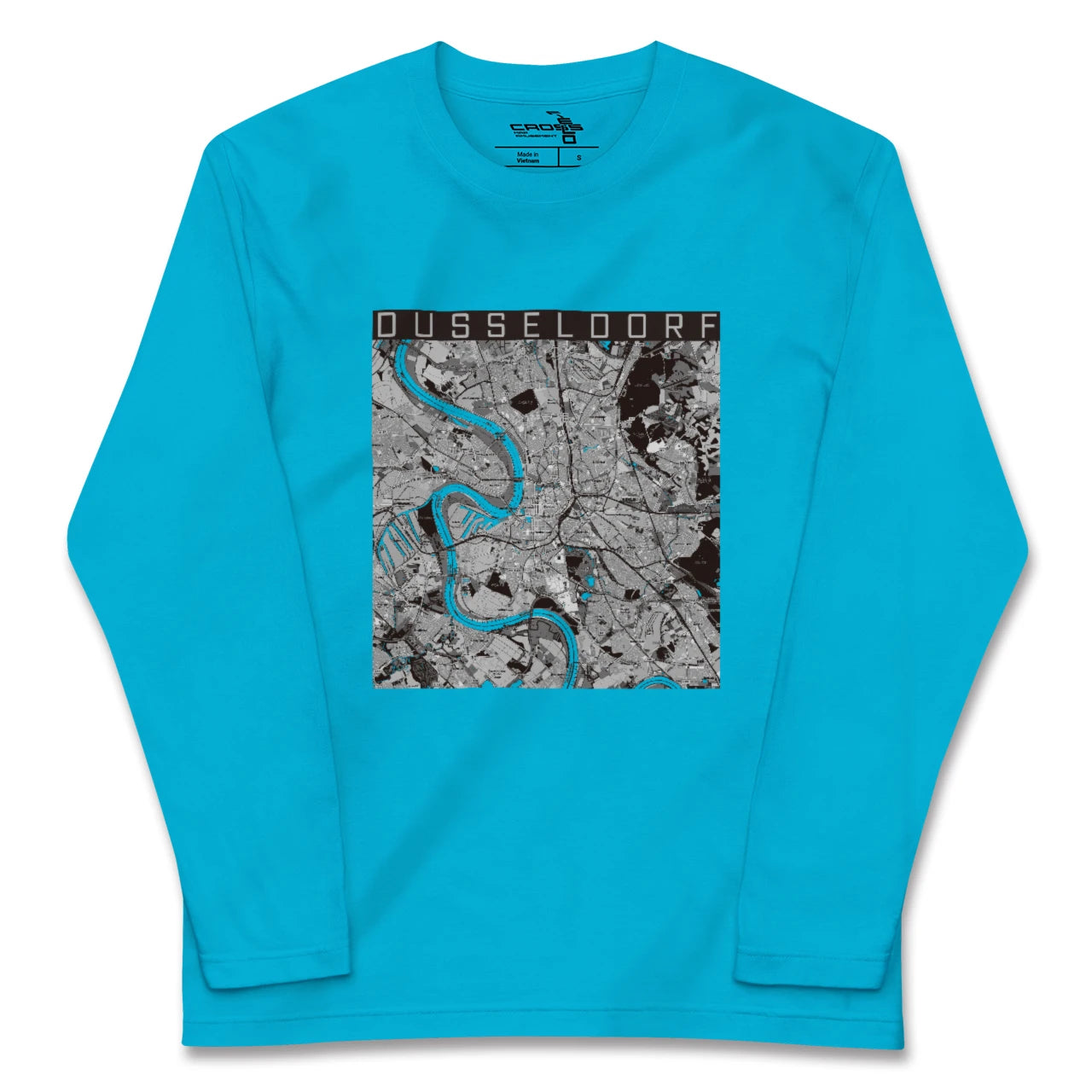 【デュッセルドルフ(ドイツ)】地図柄ロングスリーブTシャツ