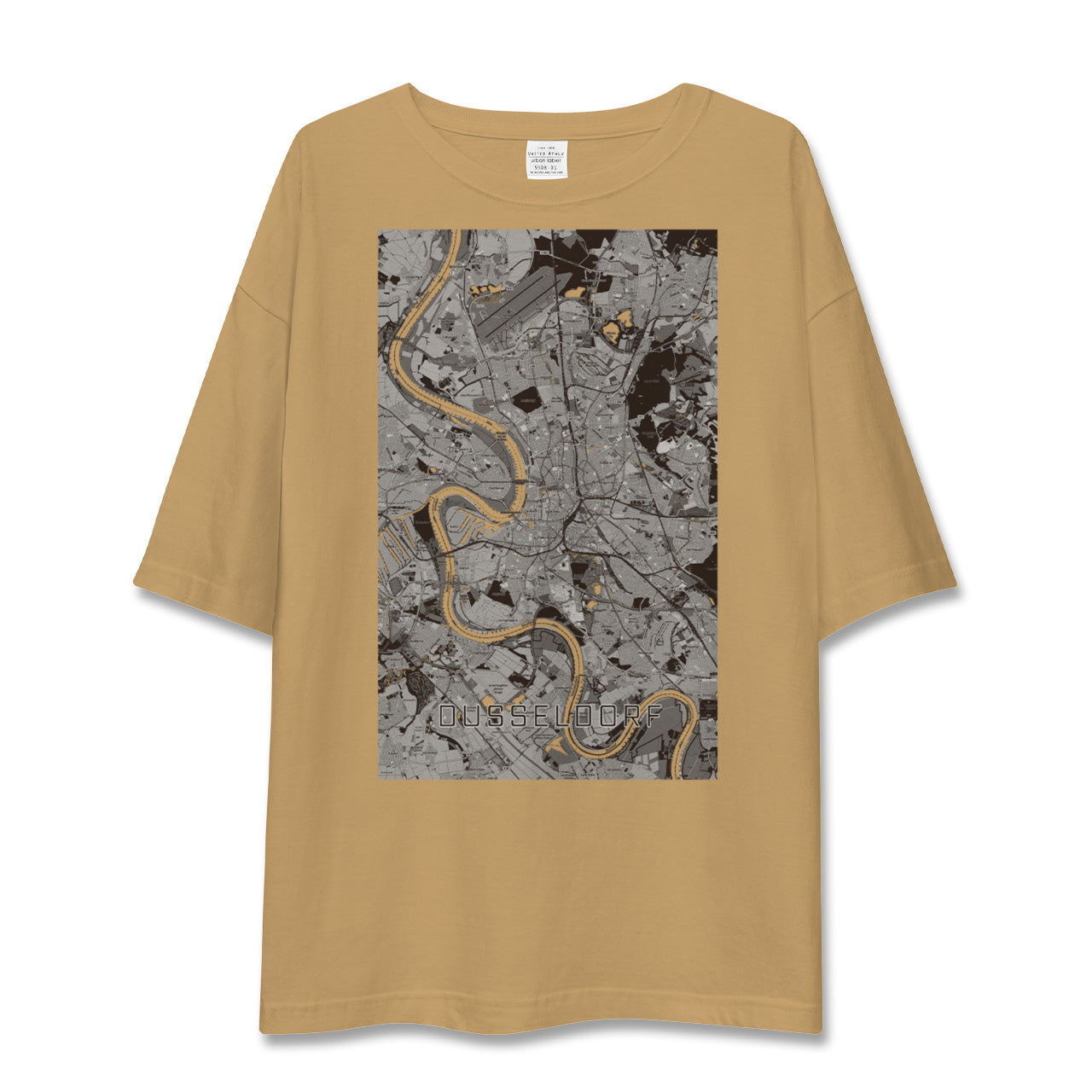 【デュッセルドルフ(ドイツ)】地図柄ビッグシルエットTシャツ