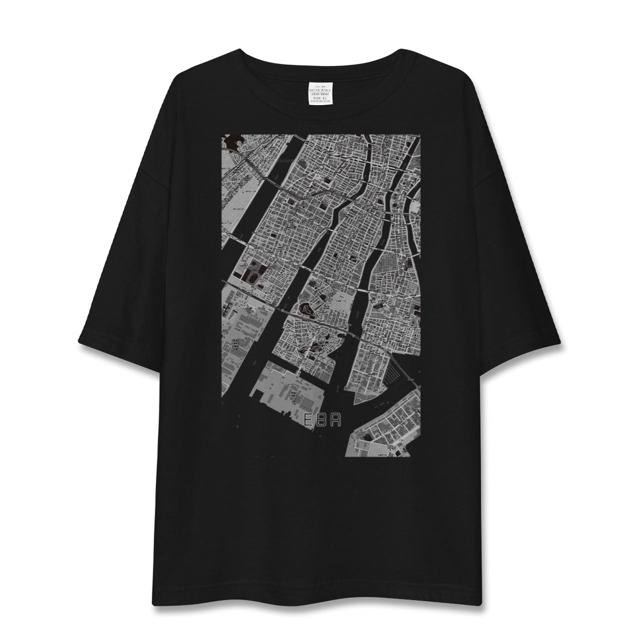 【江波(広島県)】地図柄ビッグシルエットTシャツ