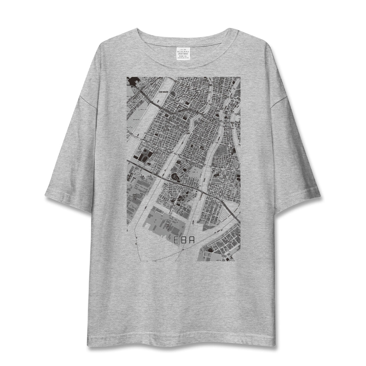 【江波(広島県)】地図柄ビッグシルエットTシャツ