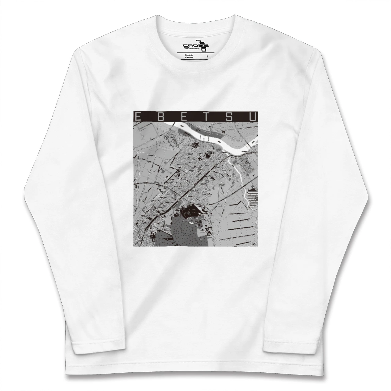 【江別(北海道)】地図柄ロングスリーブTシャツ