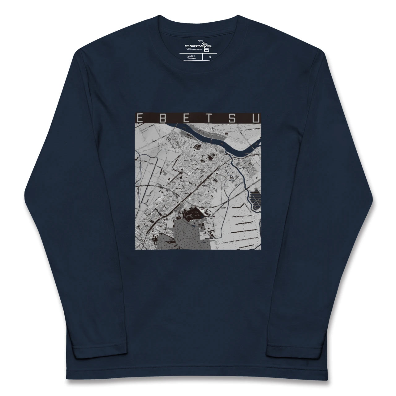 【江別(北海道)】地図柄ロングスリーブTシャツ