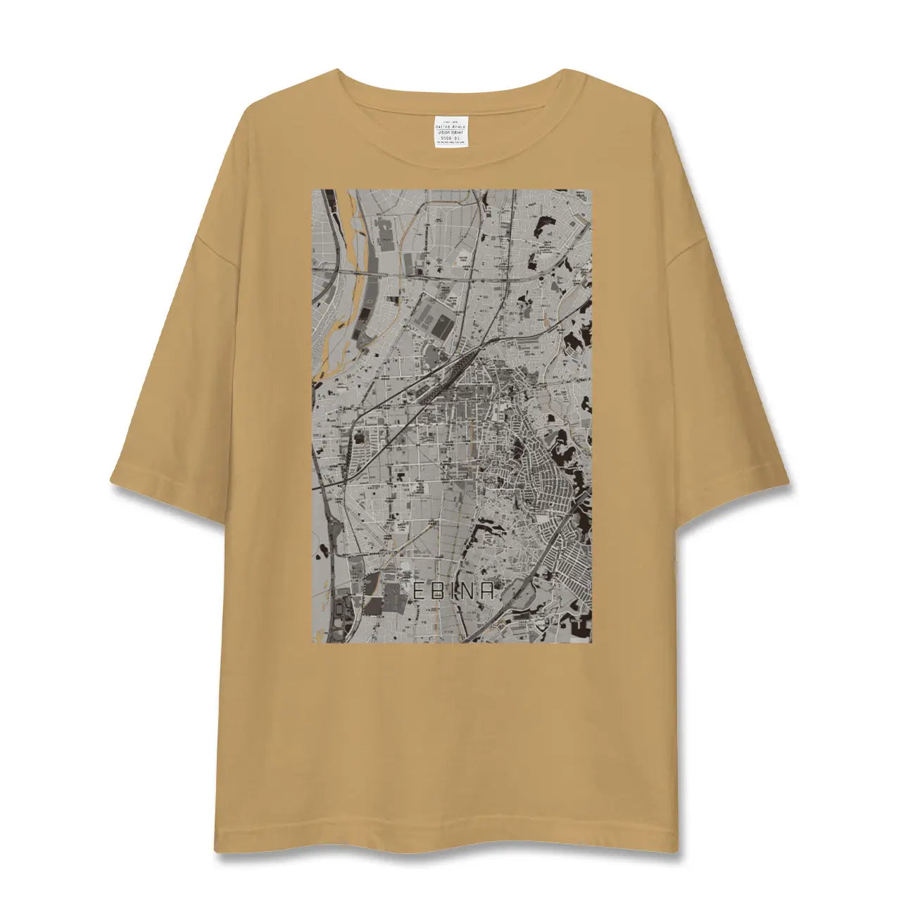 【海老名(神奈川県)】地図柄ビッグシルエットTシャツ