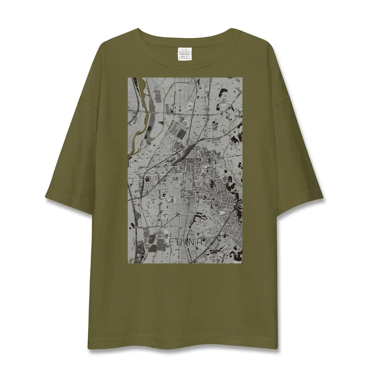 【海老名(神奈川県)】地図柄ビッグシルエットTシャツ