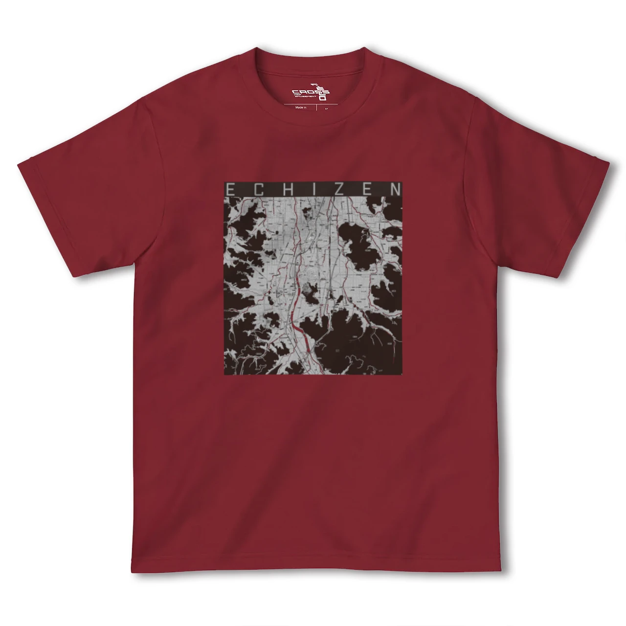【越前(福井県)】地図柄ヘビーウェイトTシャツ
