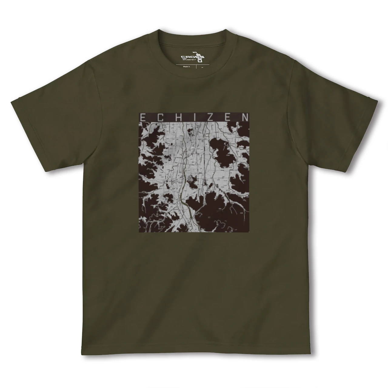 【越前(福井県)】地図柄ヘビーウェイトTシャツ