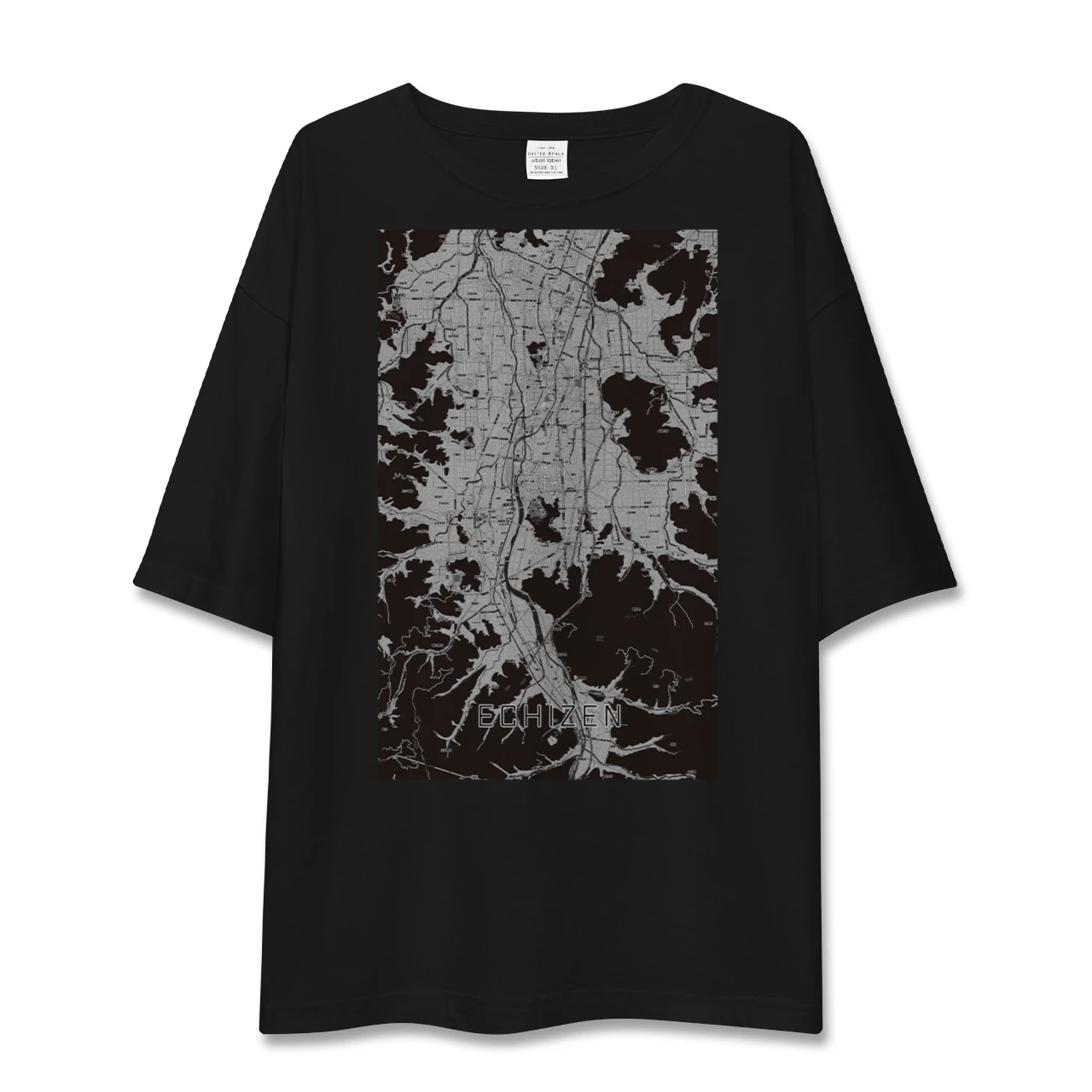 【越前(福井県)】地図柄ビッグシルエットTシャツ