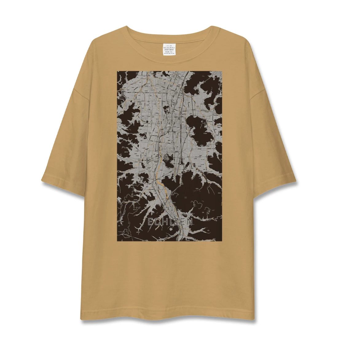 【越前(福井県)】地図柄ビッグシルエットTシャツ