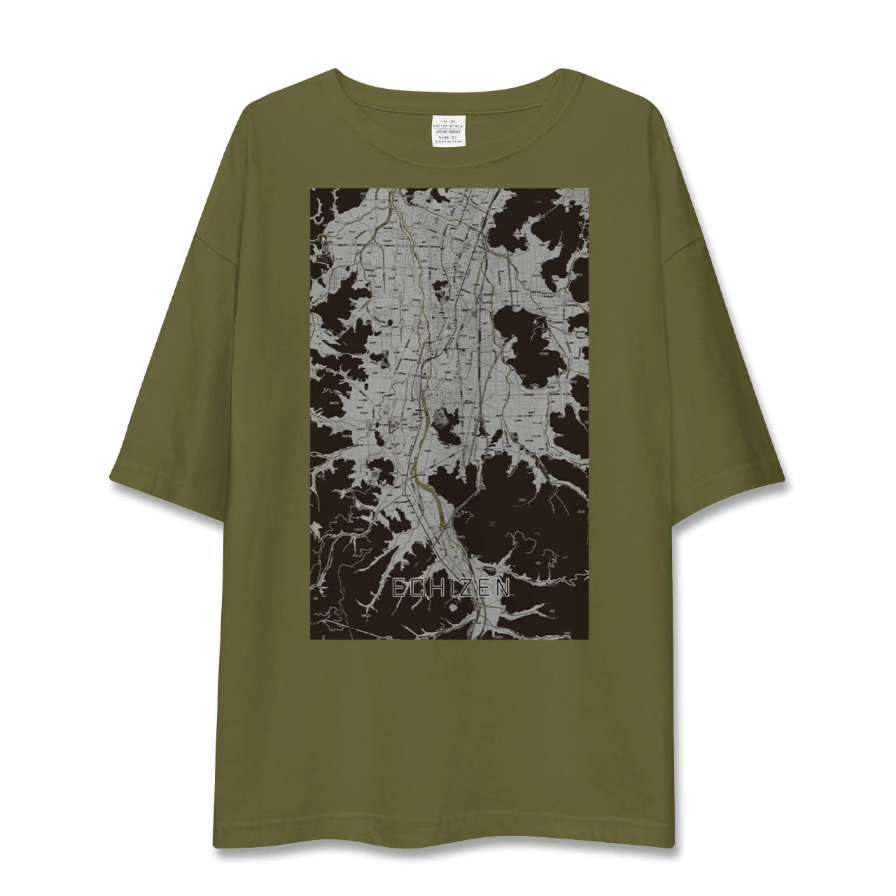 【越前(福井県)】地図柄ビッグシルエットTシャツ