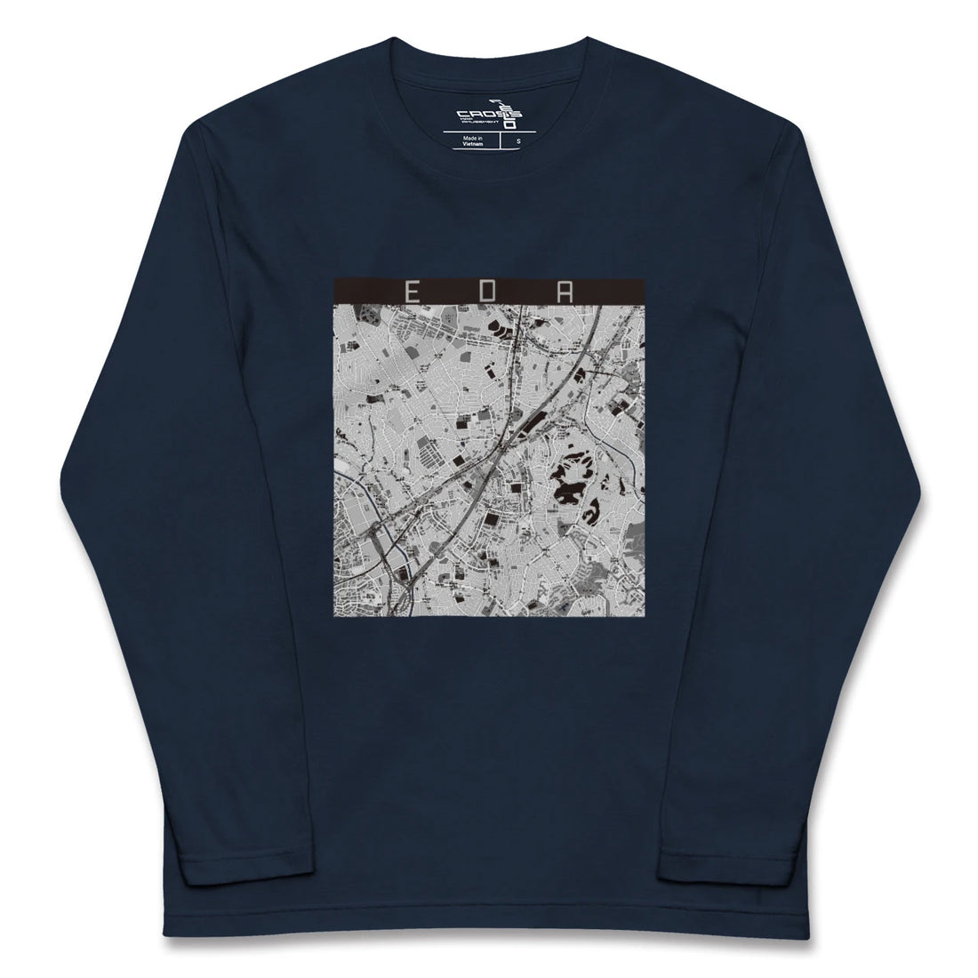 【江田(神奈川県)】地図柄ロングスリーブTシャツ