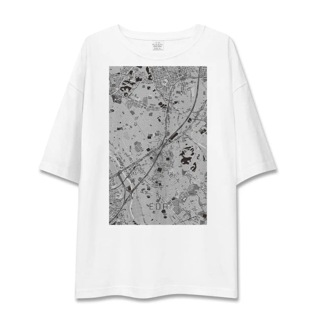 【江田(神奈川県)】地図柄ビッグシルエットTシャツ