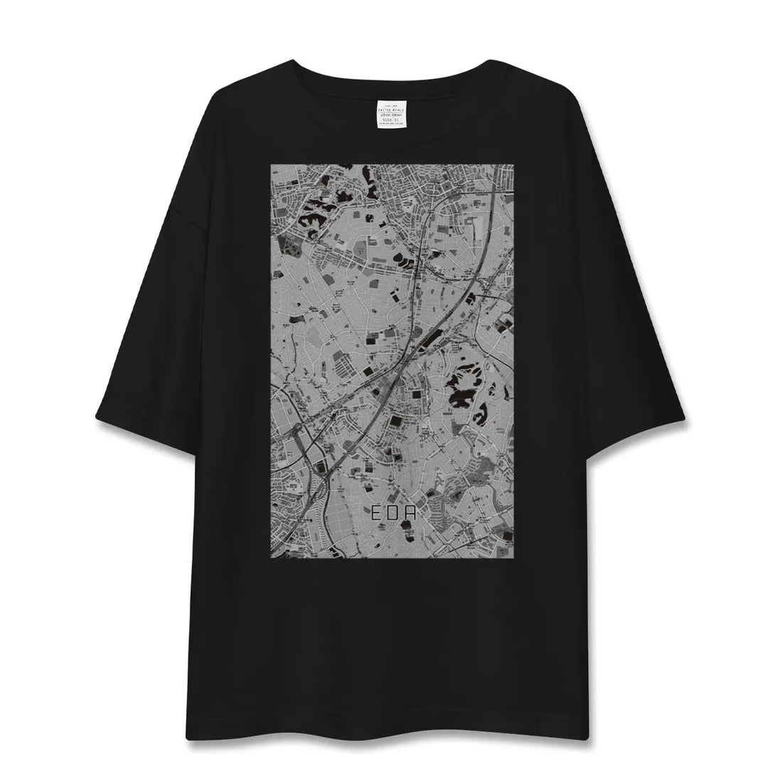 【江田(神奈川県)】地図柄ビッグシルエットTシャツ