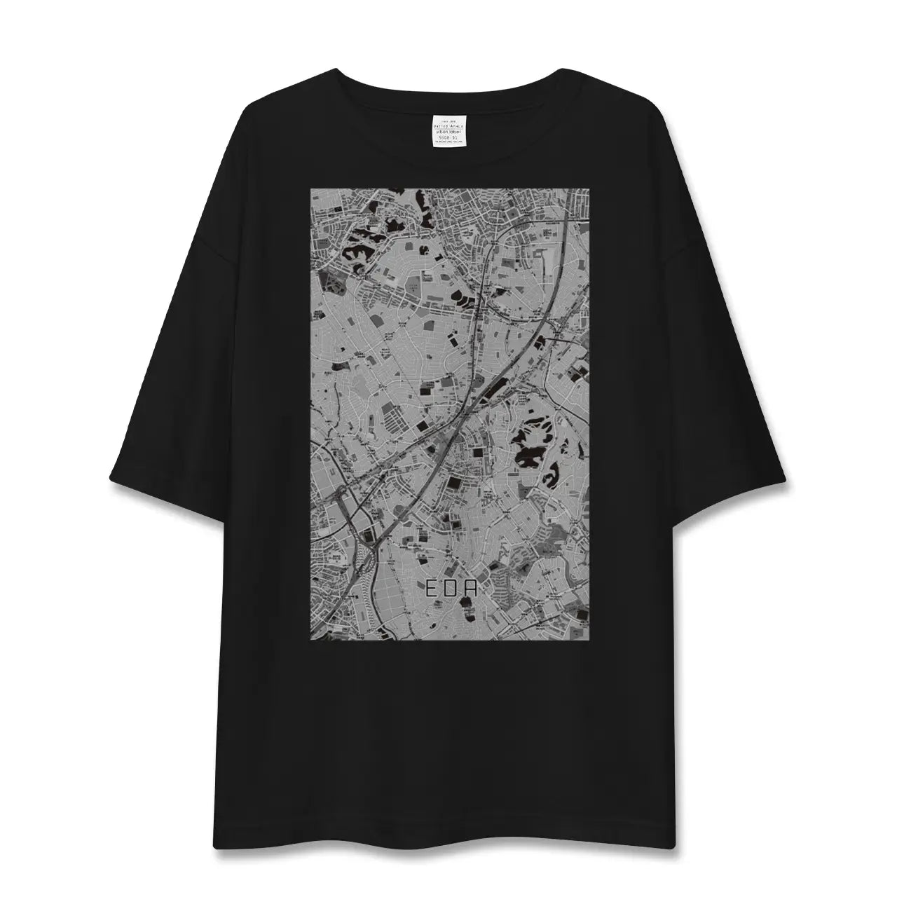 【江田(神奈川県)】地図柄ビッグシルエットTシャツ