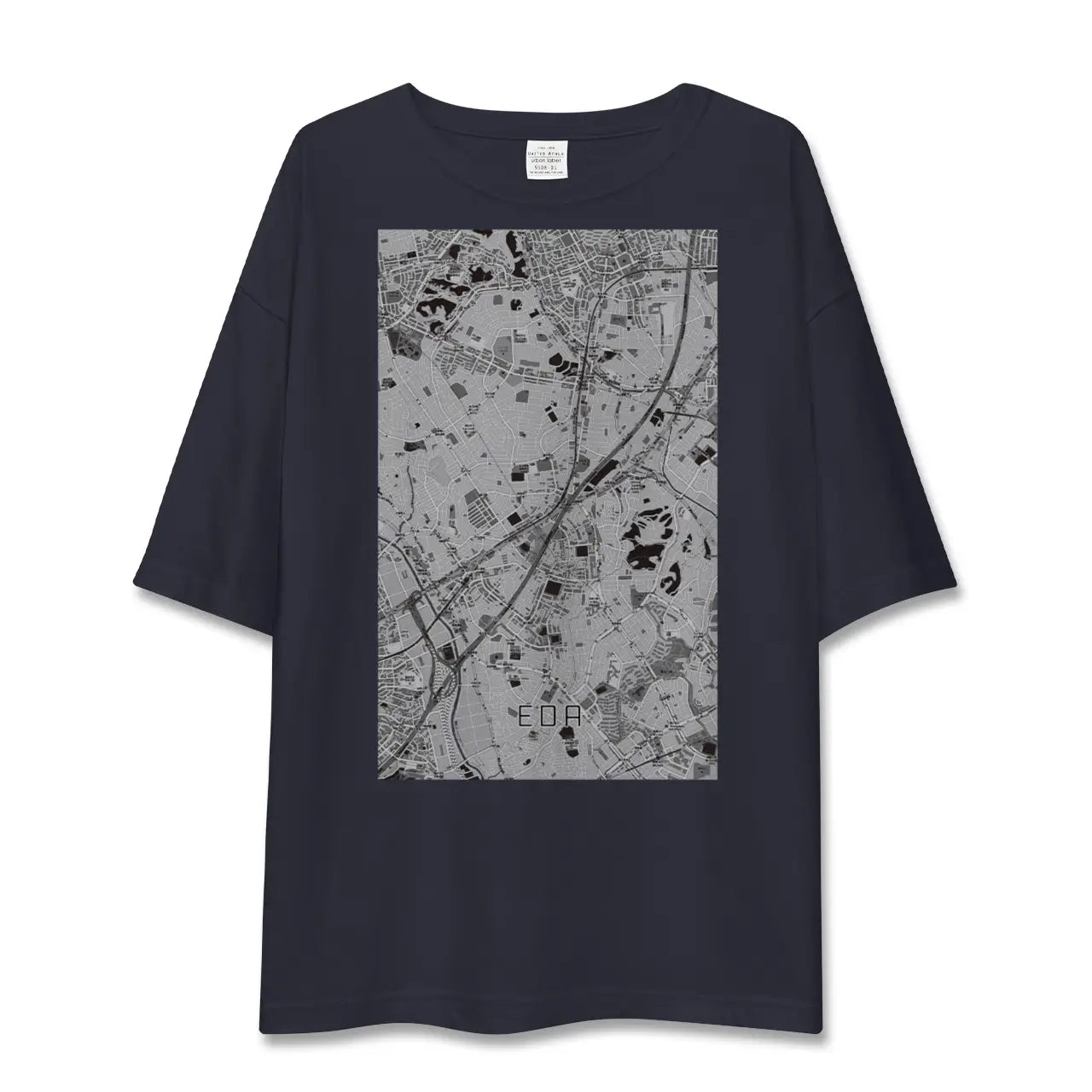 【江田(神奈川県)】地図柄ビッグシルエットTシャツ