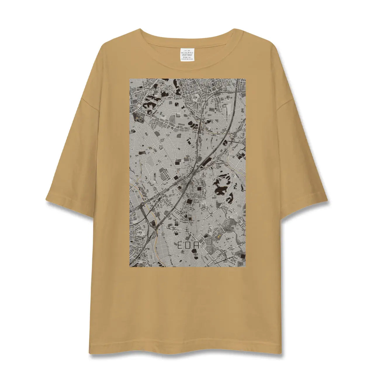 【江田(神奈川県)】地図柄ビッグシルエットTシャツ