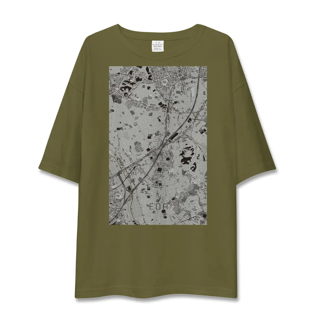 【江田(神奈川県)】地図柄ビッグシルエットTシャツ