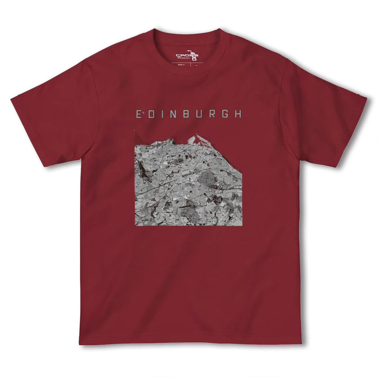【エディンバラ(イギリス)】地図柄ヘビーウェイトTシャツ