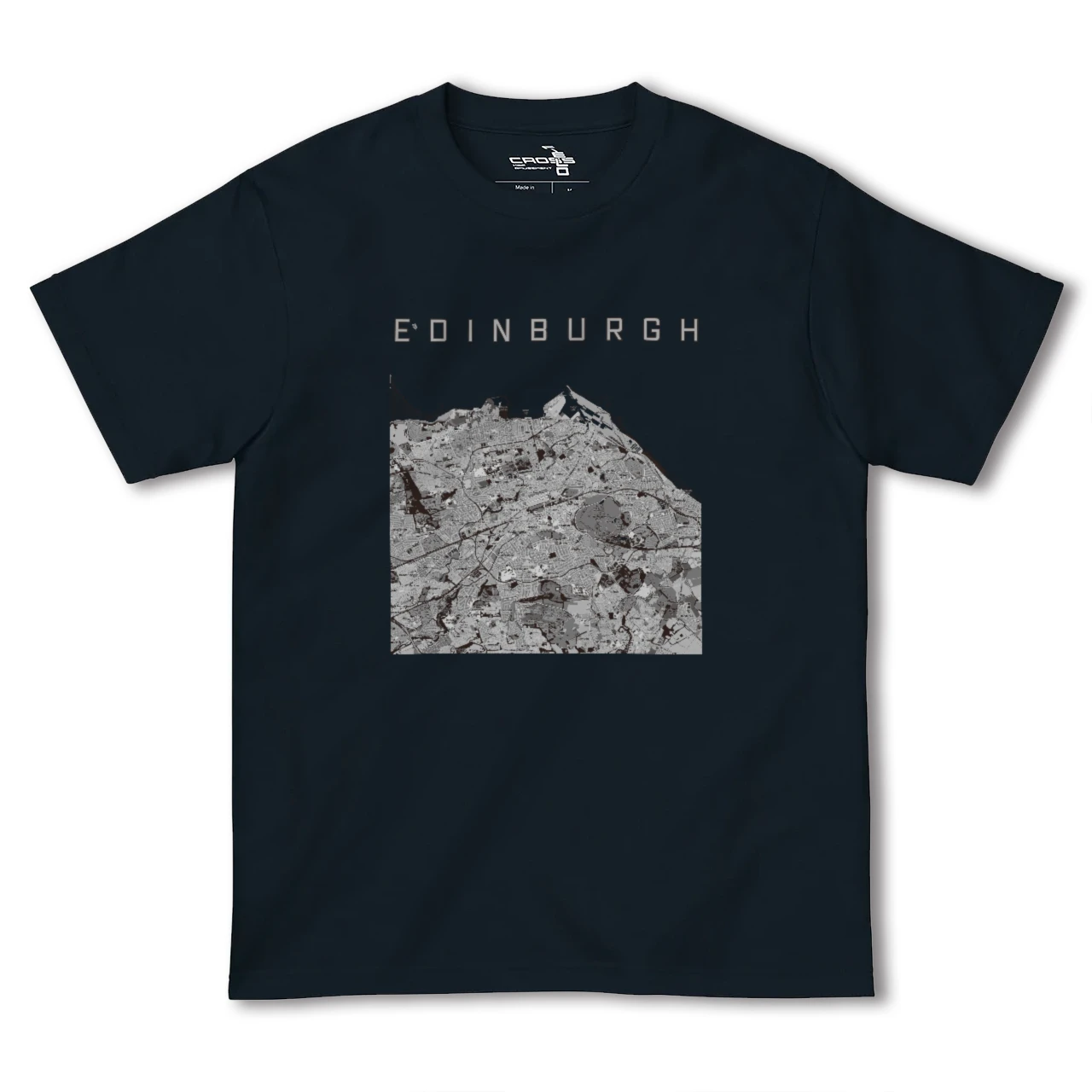 【エディンバラ(イギリス)】地図柄ヘビーウェイトTシャツ