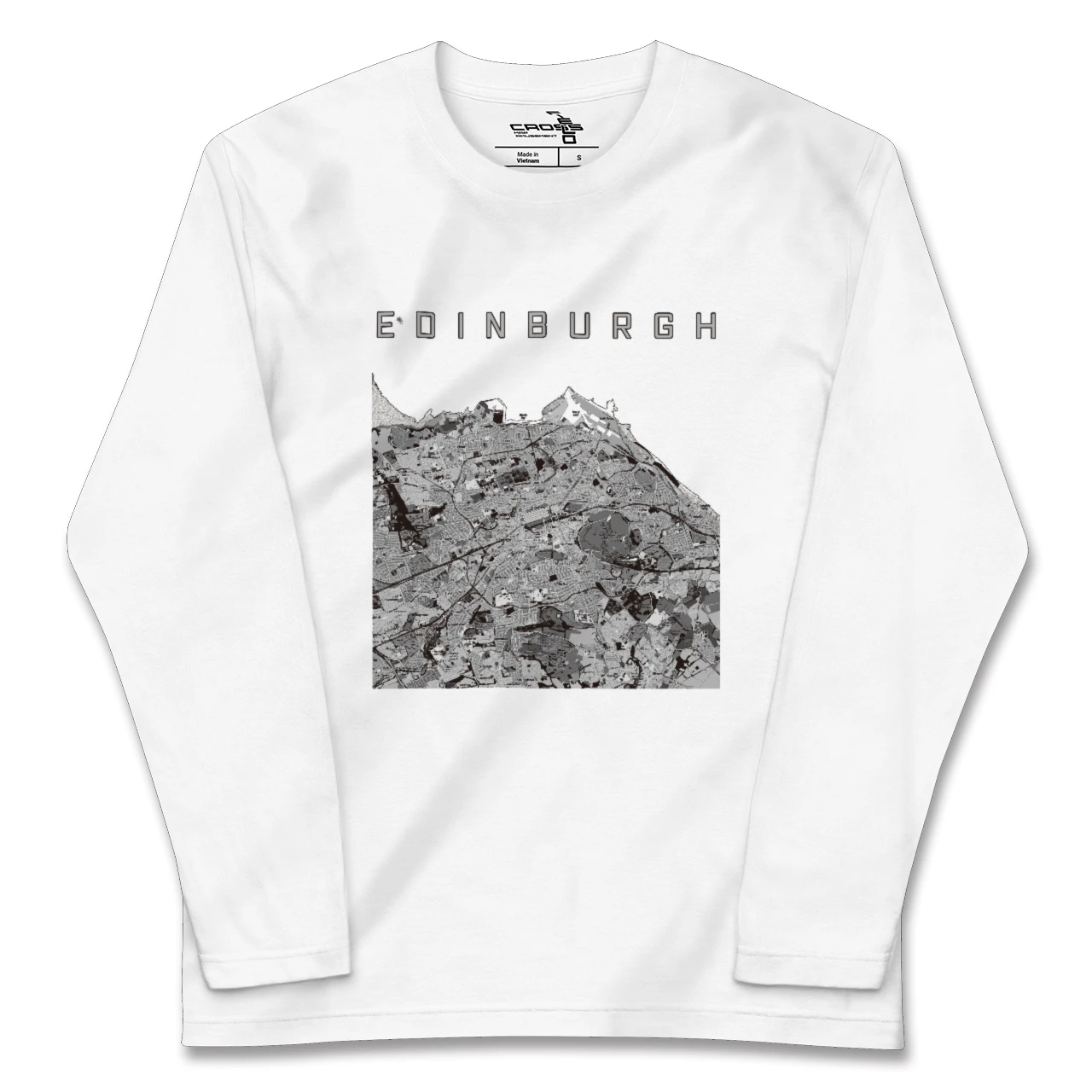 【エディンバラ(イギリス)】地図柄ロングスリーブTシャツ