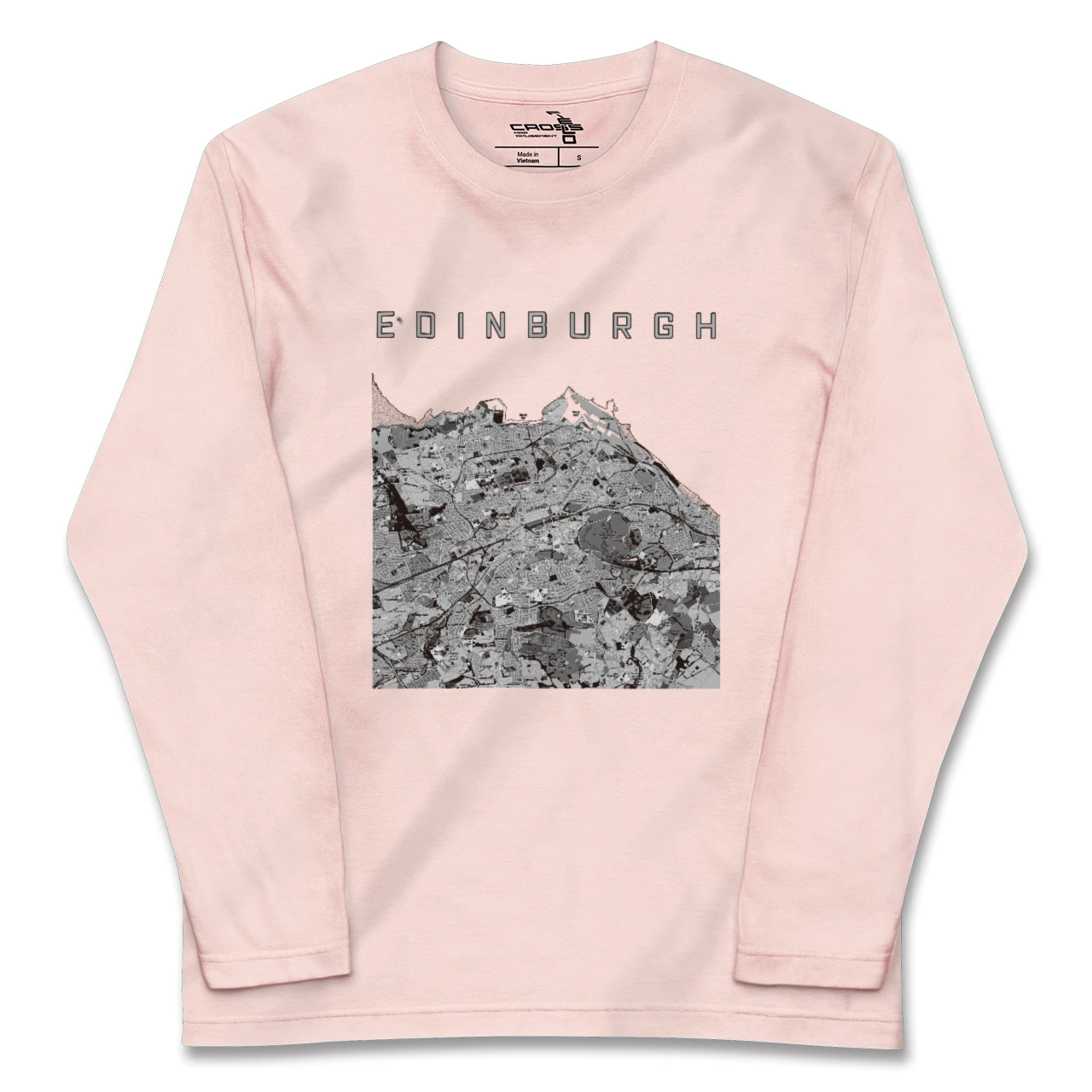 【エディンバラ(イギリス)】地図柄ロングスリーブTシャツ
