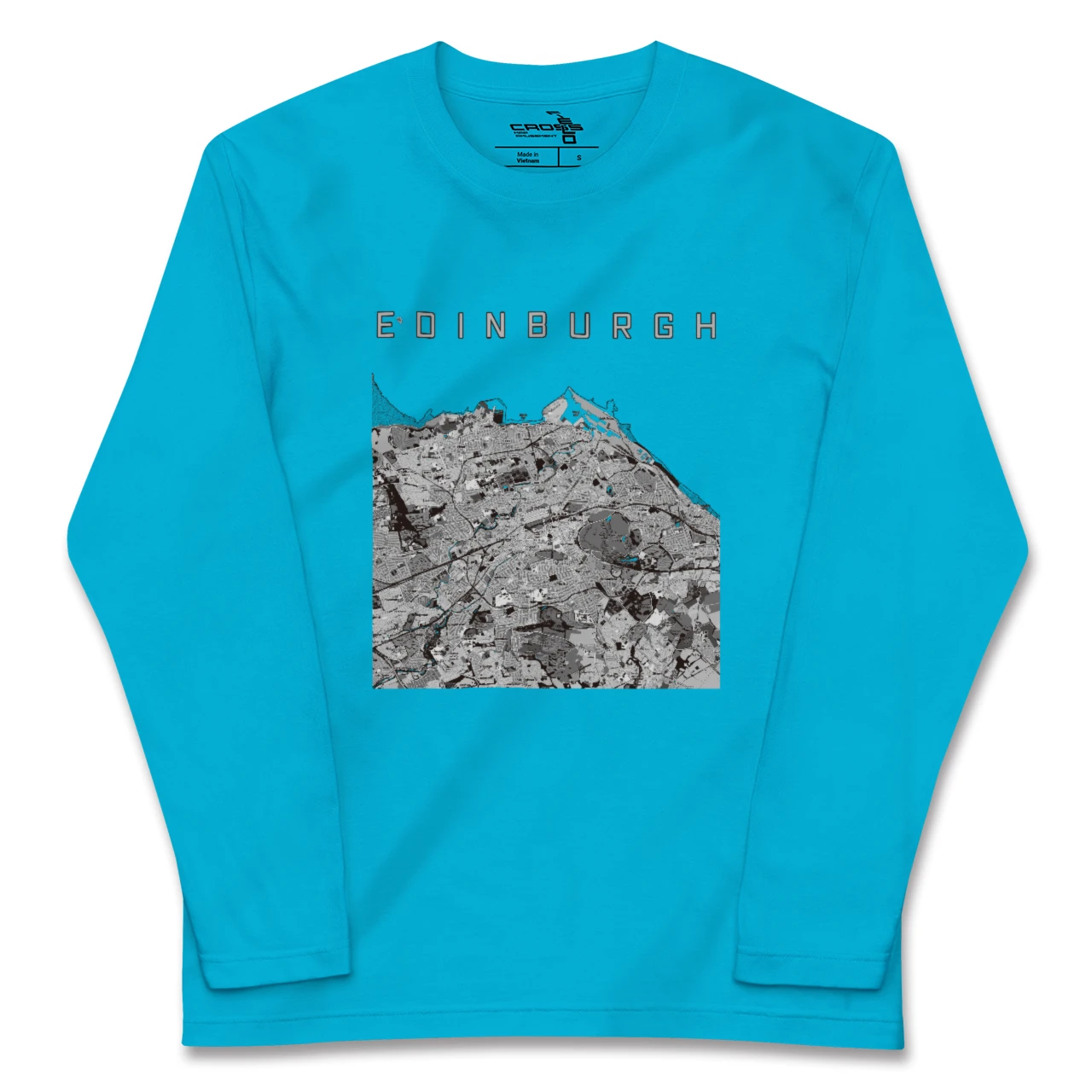 【エディンバラ(イギリス)】地図柄ロングスリーブTシャツ