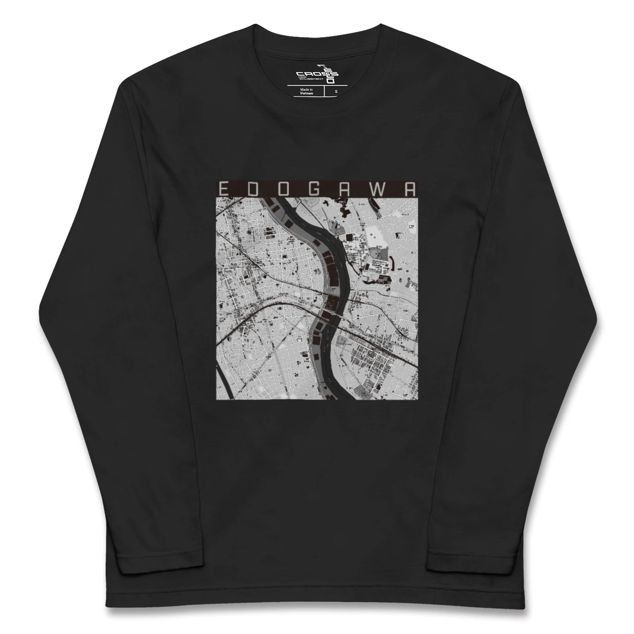 【江戸川(東京都)】地図柄ロングスリーブTシャツ