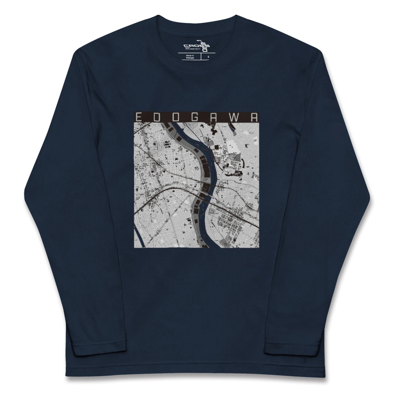 【江戸川(東京都)】地図柄ロングスリーブTシャツ