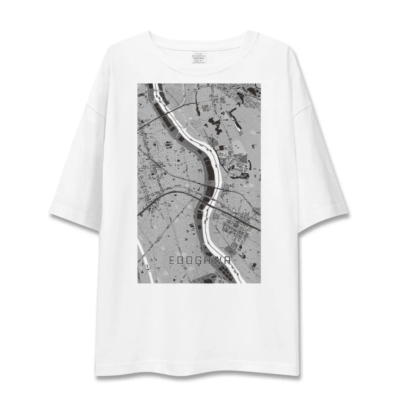 【江戸川(東京都)】地図柄ビッグシルエットTシャツ