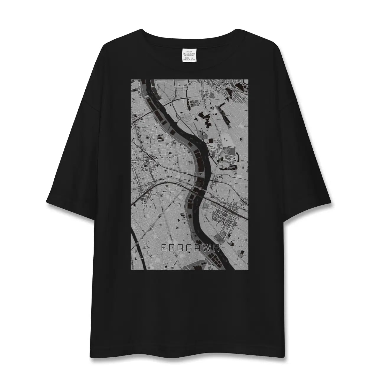 【江戸川(東京都)】地図柄ビッグシルエットTシャツ