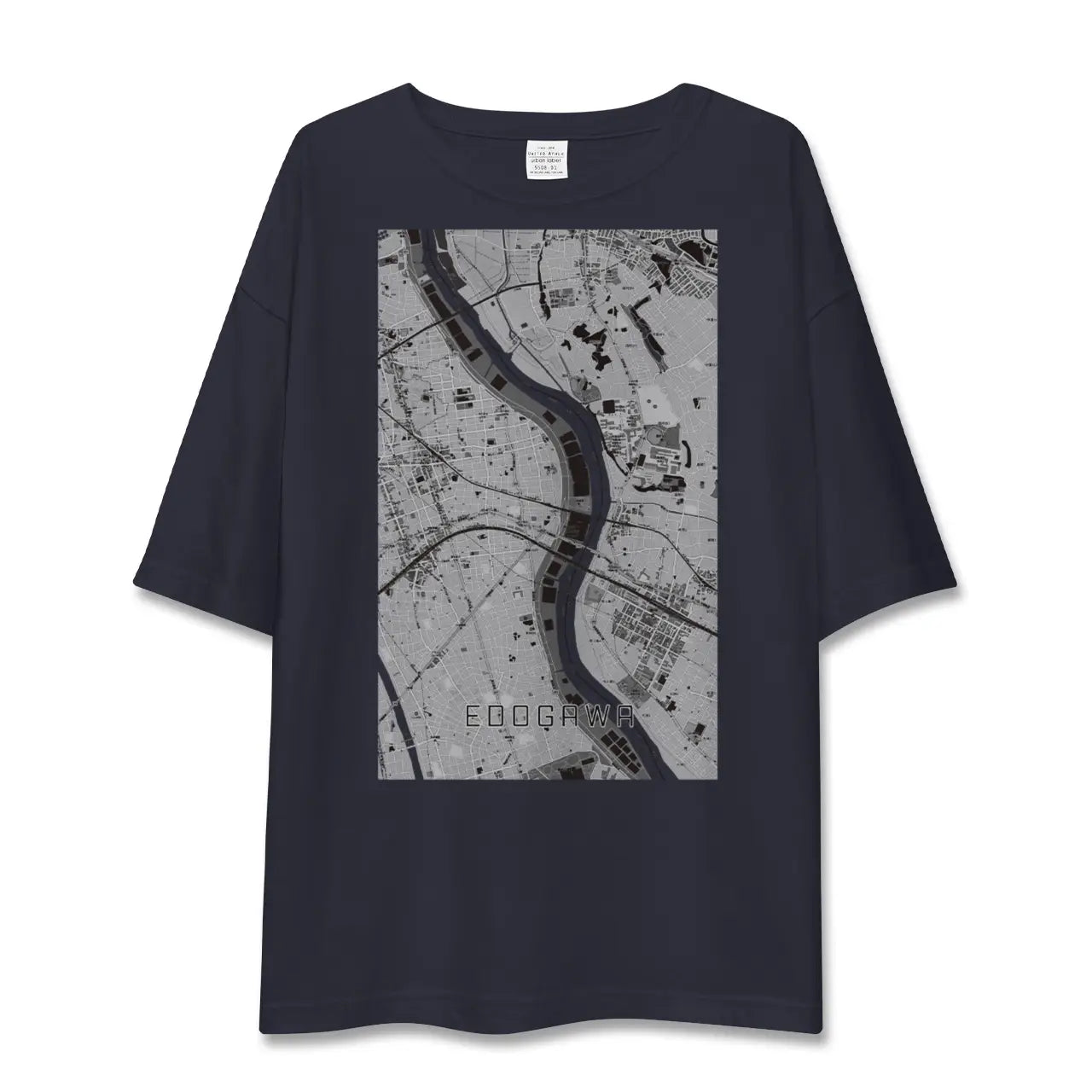 【江戸川(東京都)】地図柄ビッグシルエットTシャツ