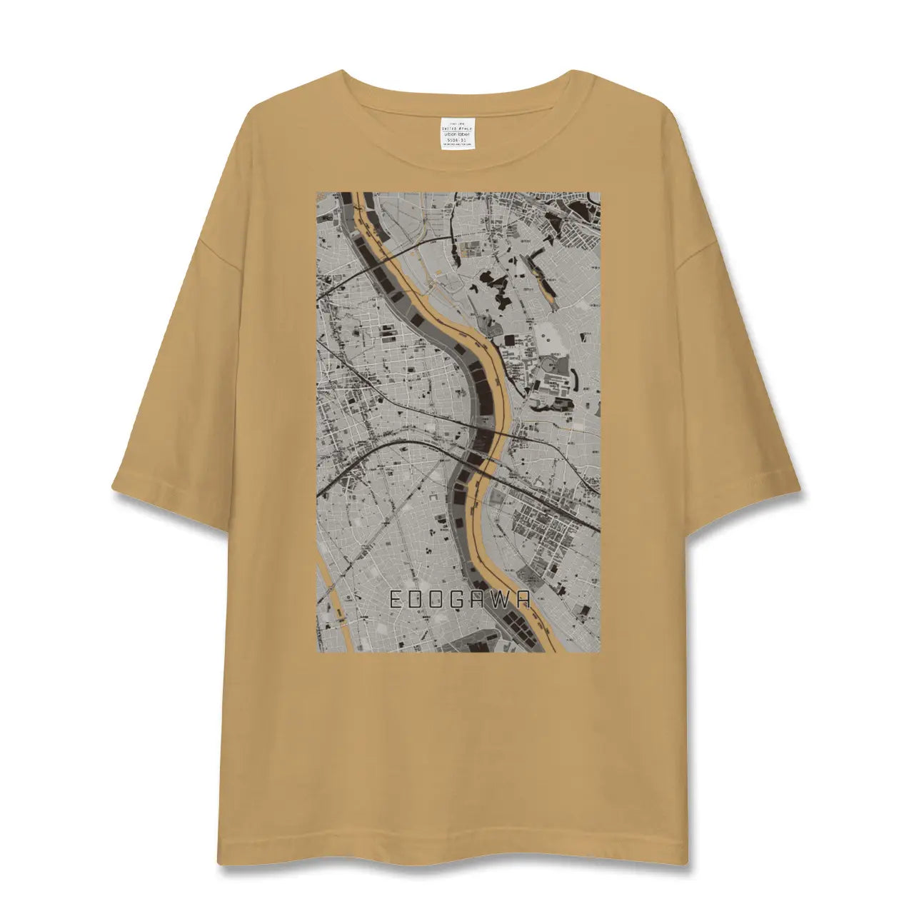 【江戸川(東京都)】地図柄ビッグシルエットTシャツ