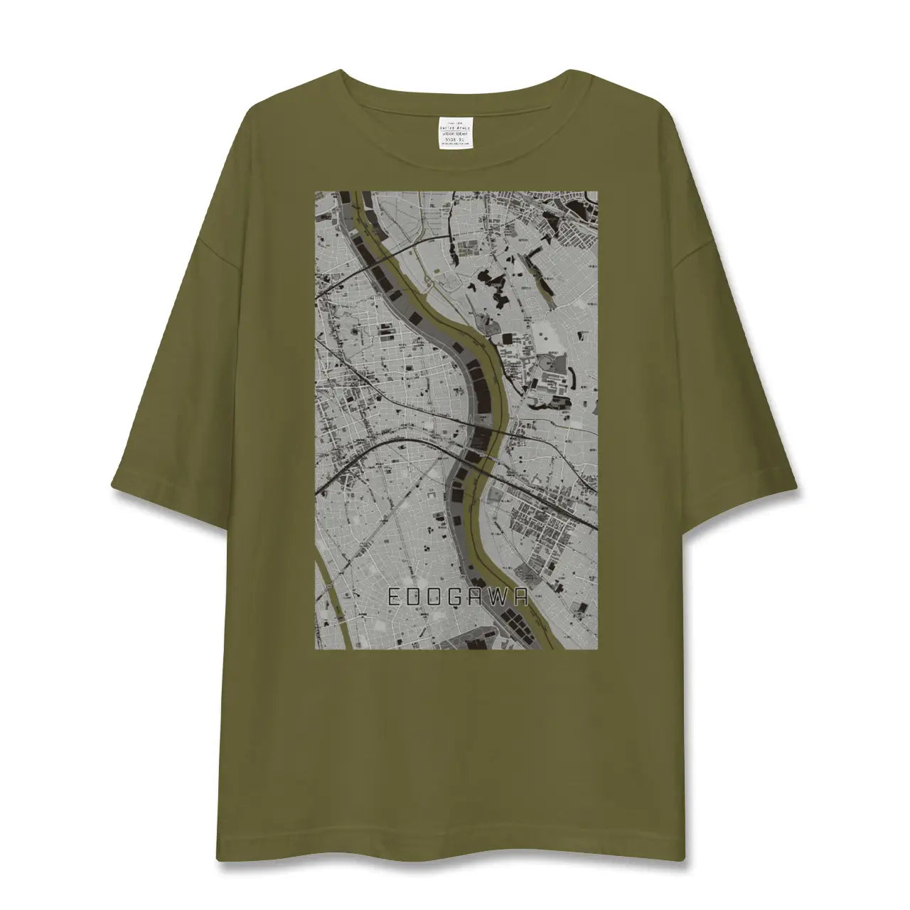 【江戸川(東京都)】地図柄ビッグシルエットTシャツ