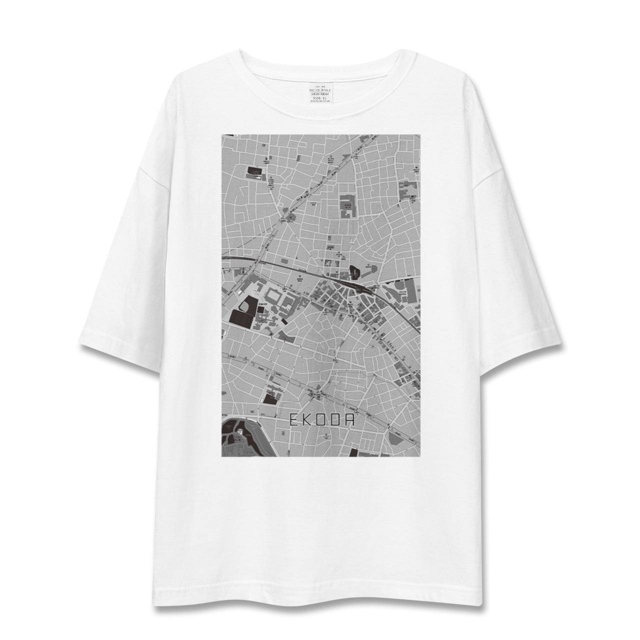 【江古田(東京都)】地図柄ビッグシルエットTシャツ