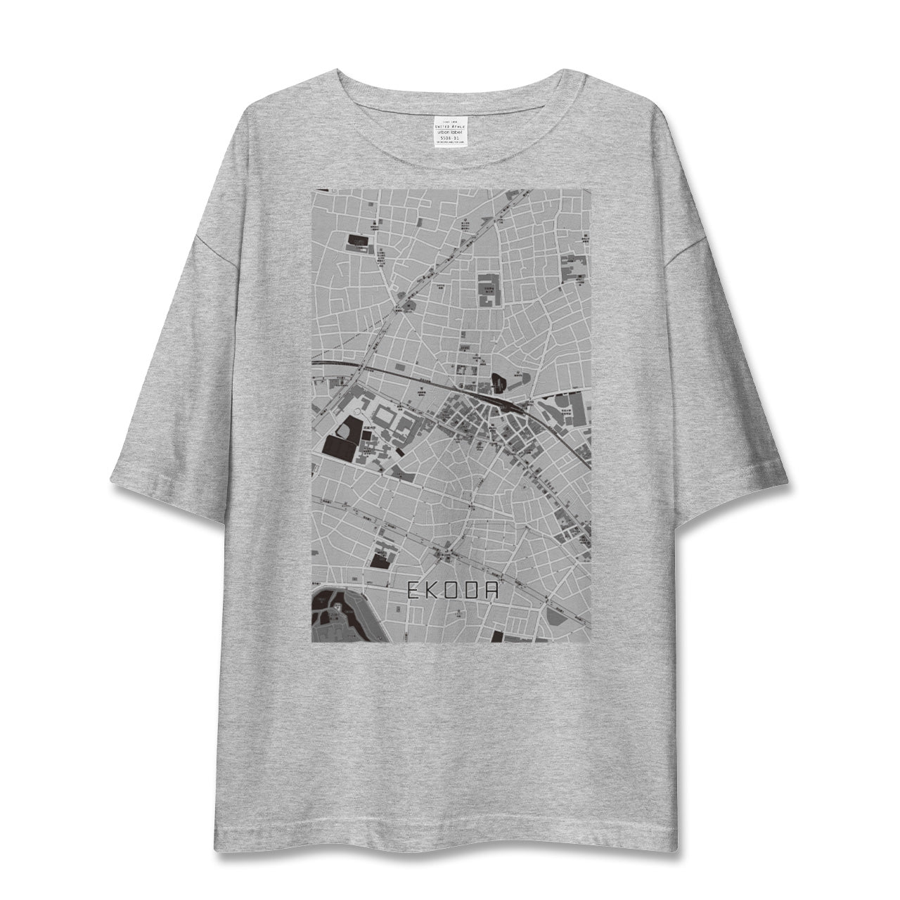 【江古田(東京都)】地図柄ビッグシルエットTシャツ