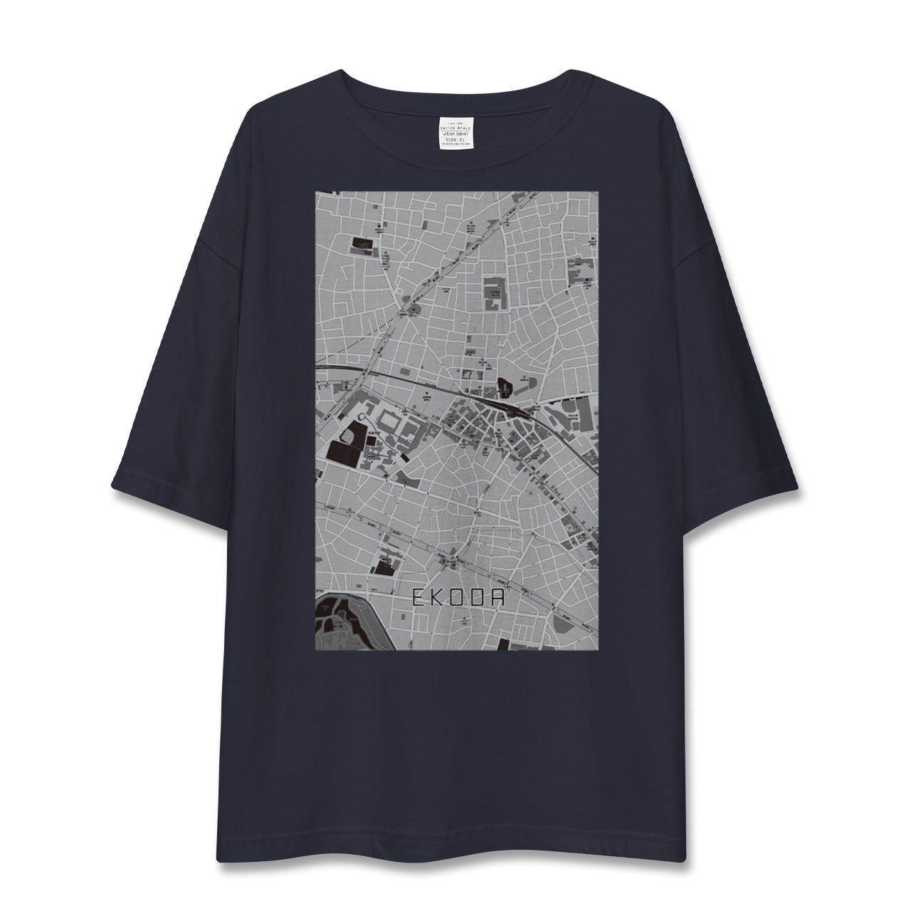 【江古田(東京都)】地図柄ビッグシルエットTシャツ