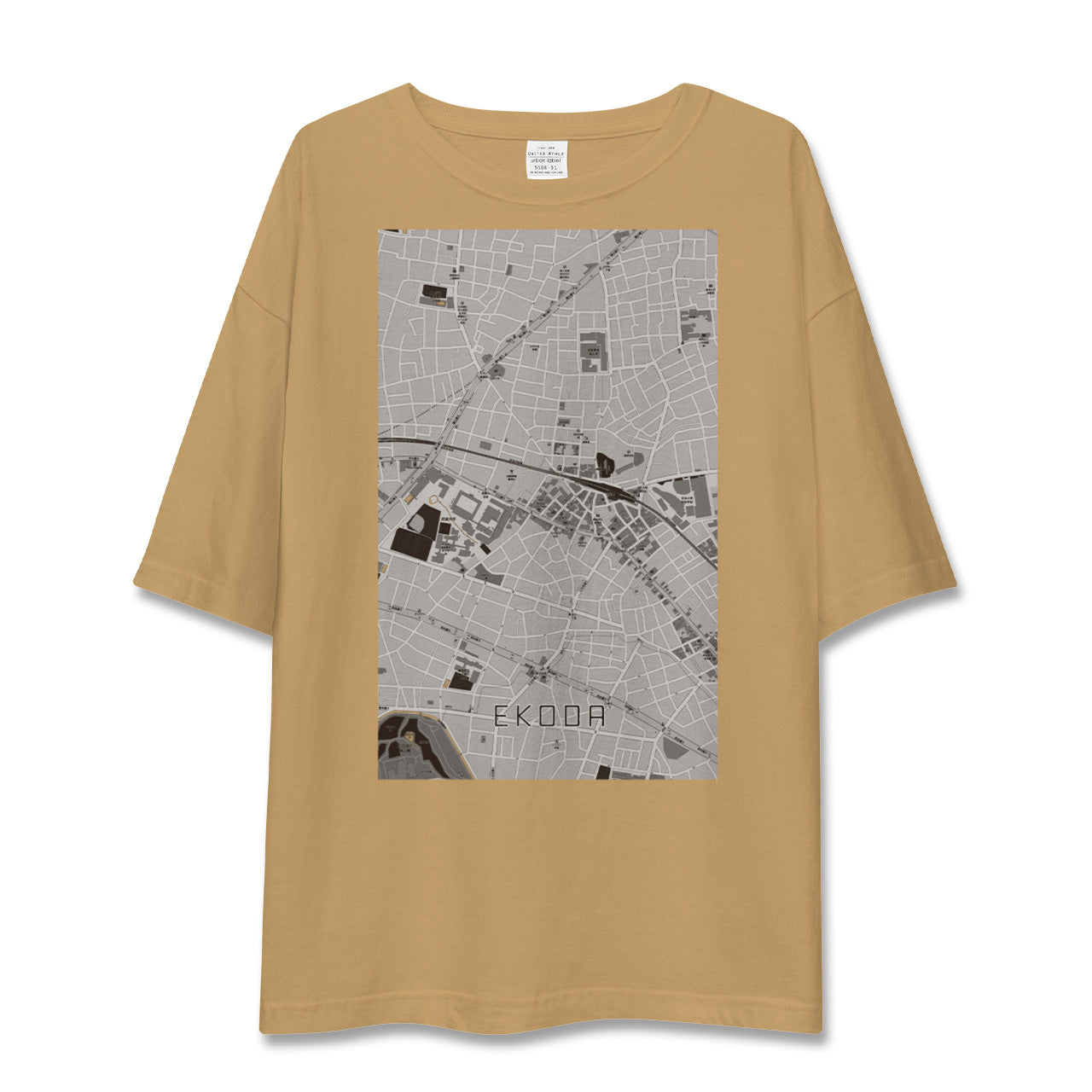 【江古田(東京都)】地図柄ビッグシルエットTシャツ