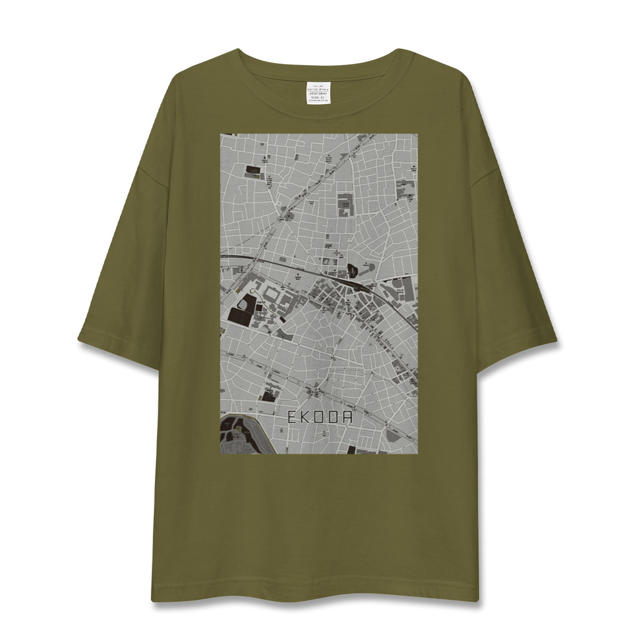 【江古田(東京都)】地図柄ビッグシルエットTシャツ