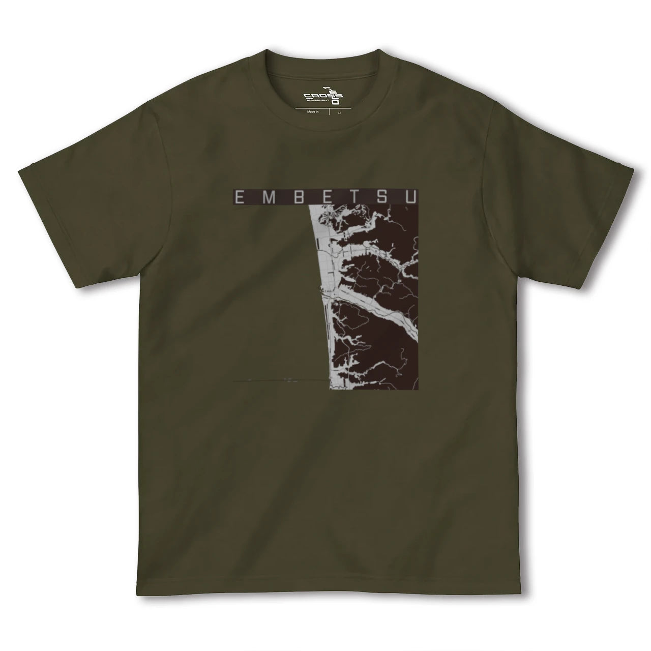 【遠別(北海道)】地図柄ヘビーウェイトTシャツ