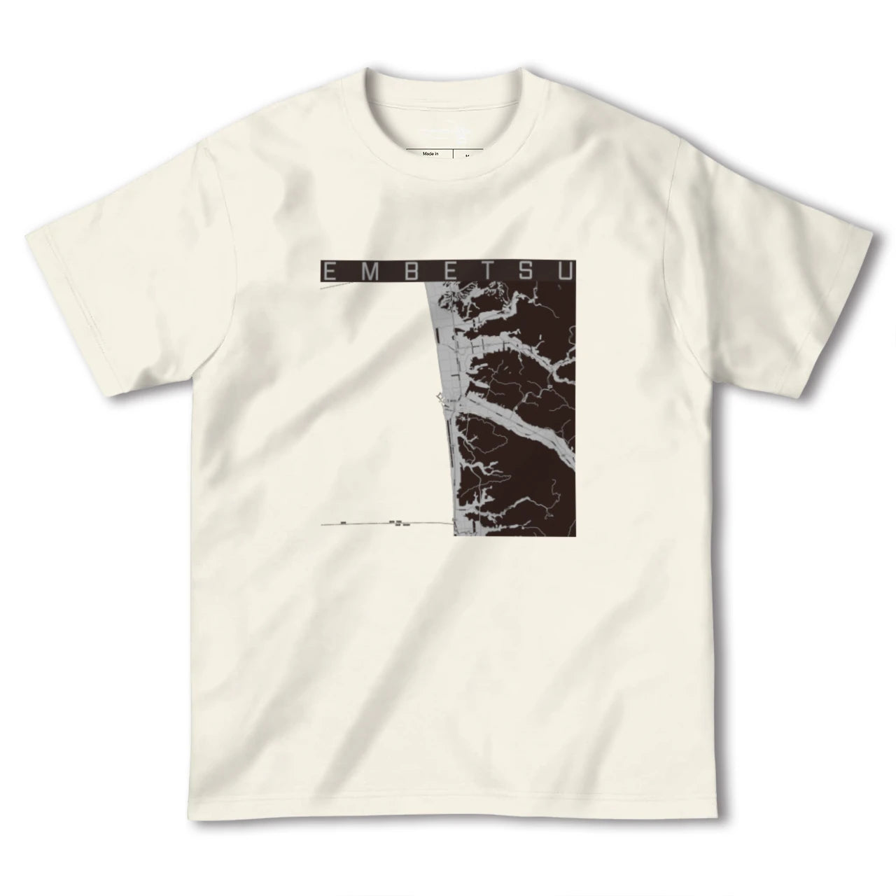 【遠別(北海道)】地図柄ヘビーウェイトTシャツ